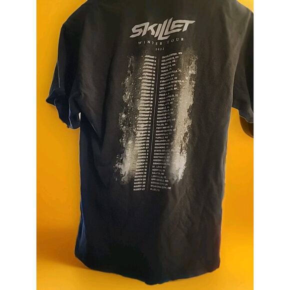 Skillet Winter Tour 2022 Concert Tour Double Sided Black Large A99 Nice - Picture 4 of 5
